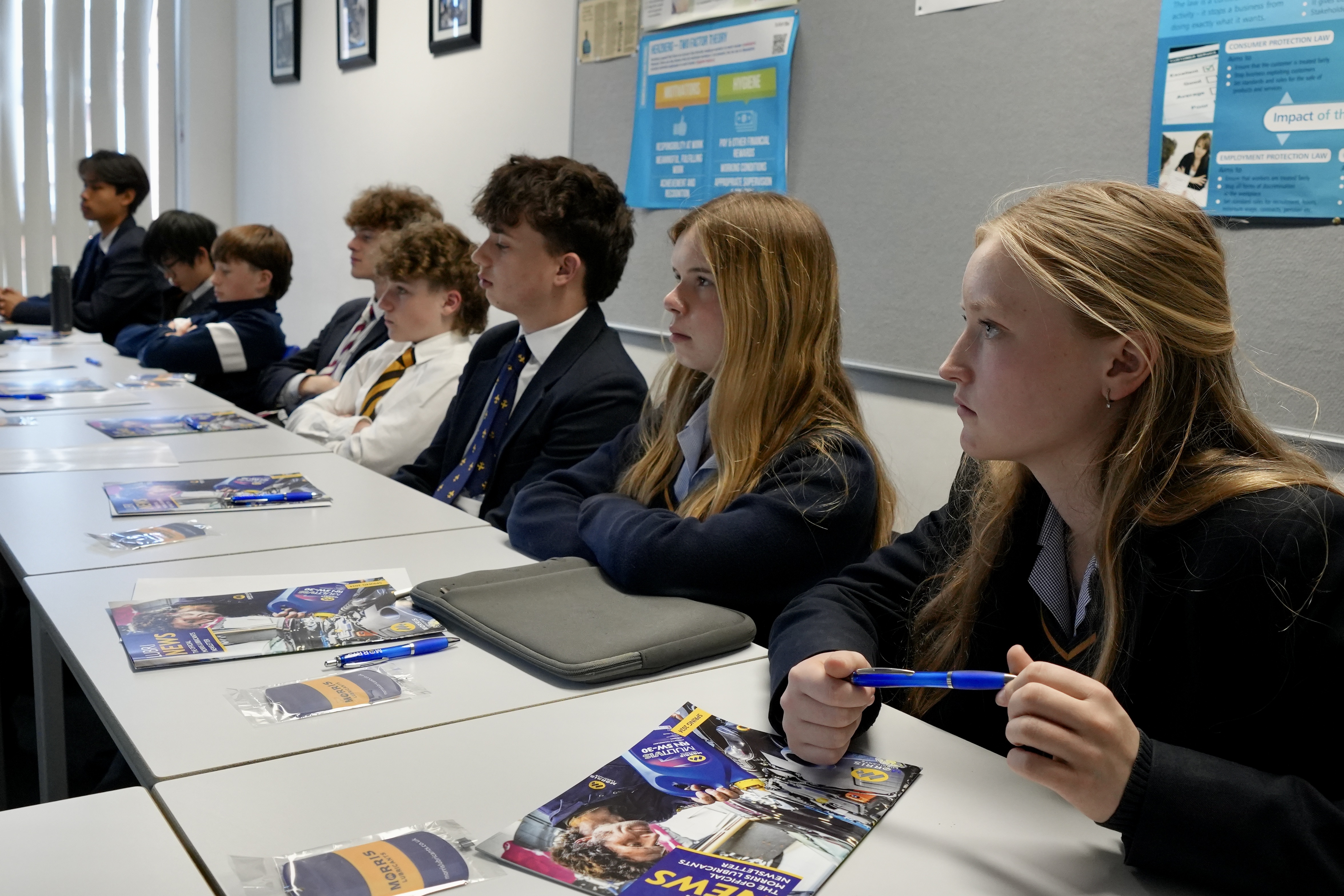 Students at Shrewsbury School participating in a careers day